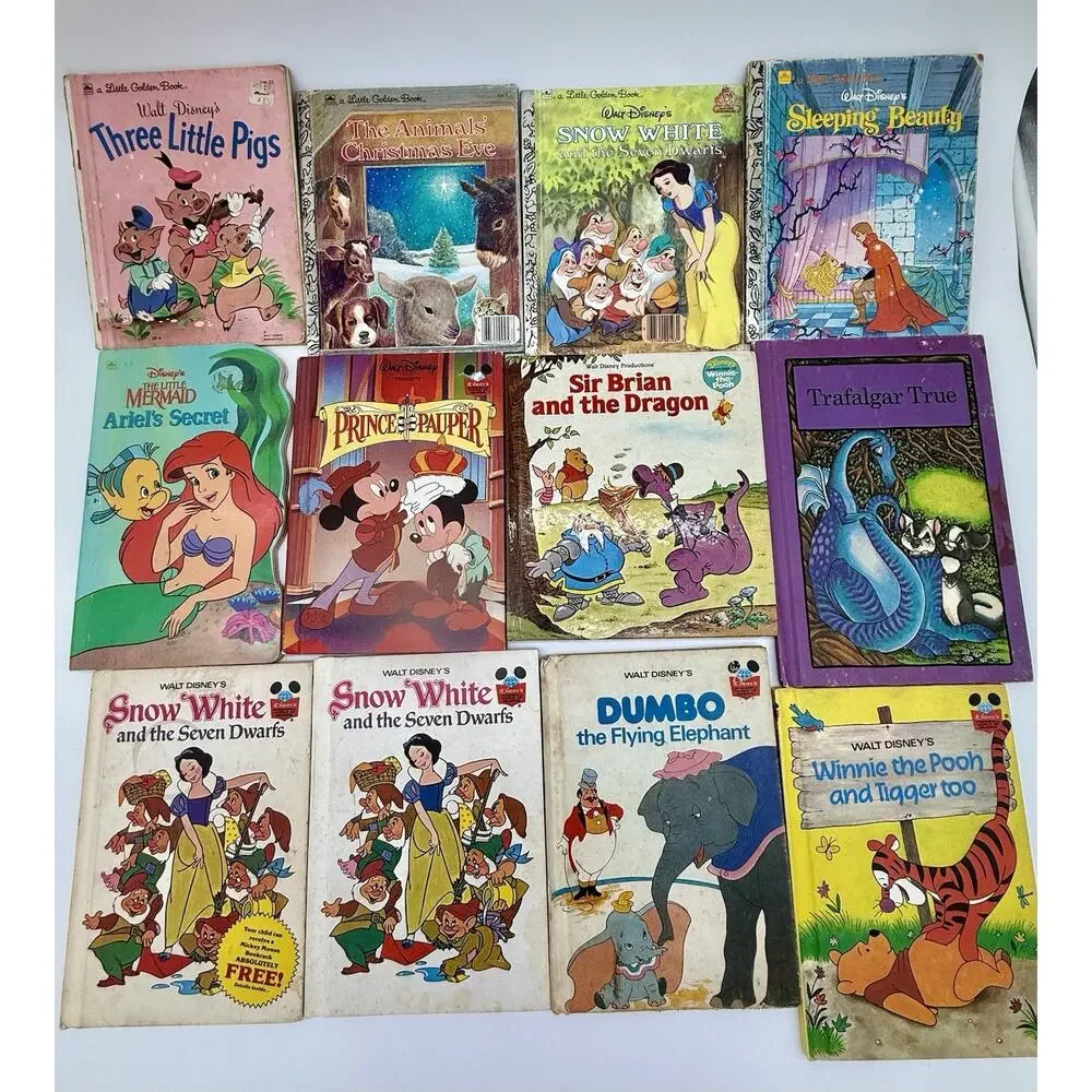 Vintage Disney Book Bundle Lot Mickey Mouse and Friends
